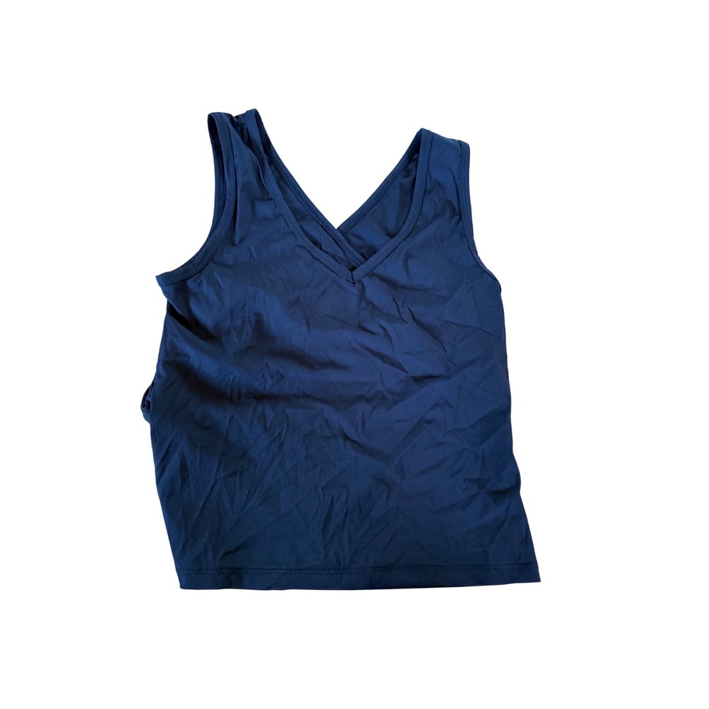 Zyia Active black‎ ribbed back cut out sleeveless tank top athletic wear running